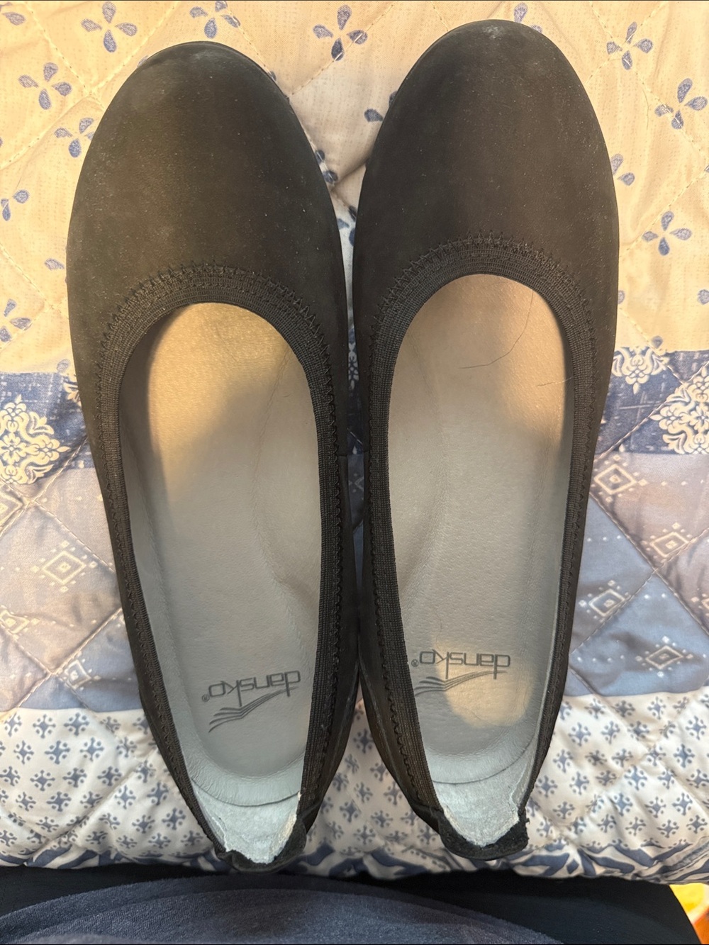 Dansko Black Women's Ballet Flats Slip-On